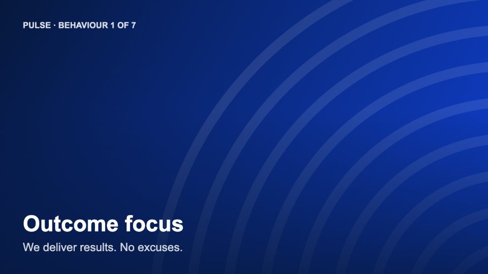 Outcome focus